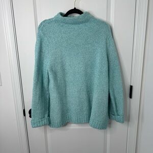 Soft Surroundings Turquoise Cowl Neck Sweater large